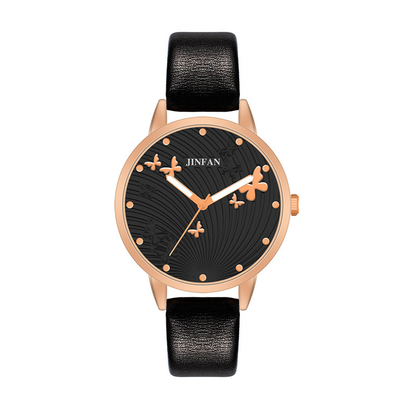 Montre-bracelet Papillon Mignonne pour Étudiante Décontractée