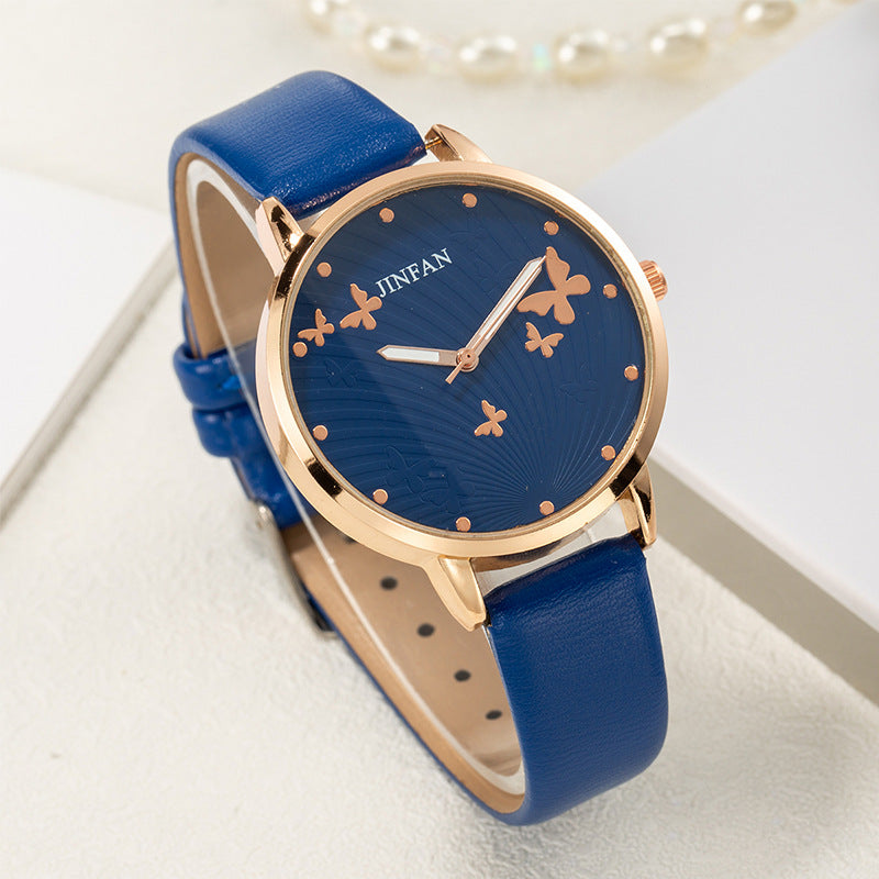 Montre-bracelet Papillon Mignonne pour Étudiante Décontractée
