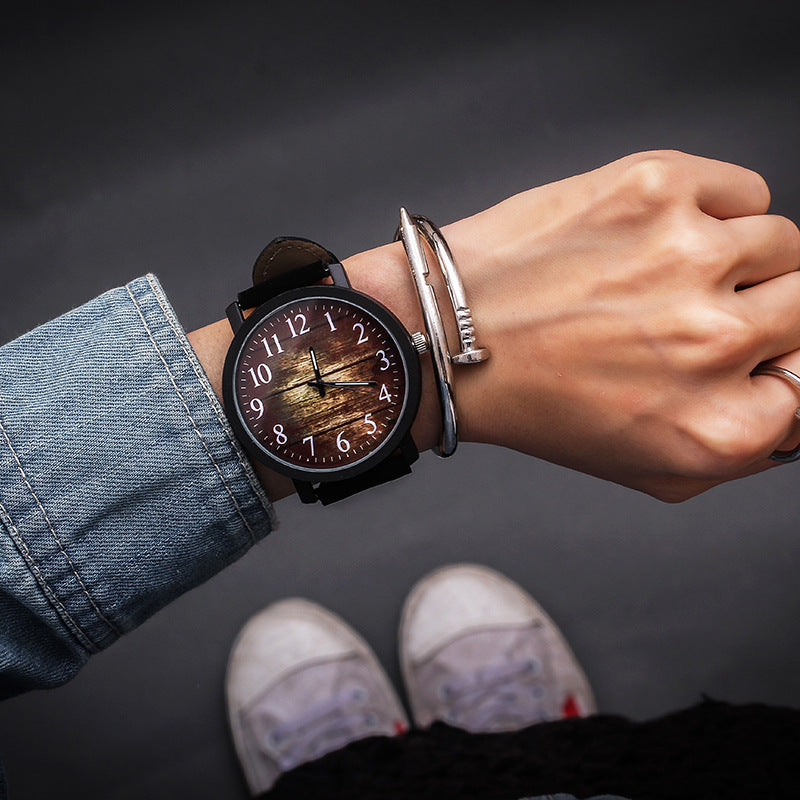 Montre Femme Grand Cadran – Quartz Fashion Bracelet PU Élégant