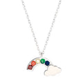 Sterling Silver Necklace Cloud Color Necklace