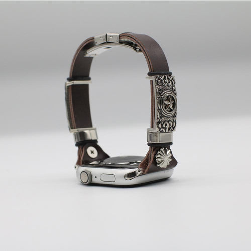 Bracelet Montre Cuir Embossé Rétro – Remplacement DIY Vintage – Bracelet Montre Universel