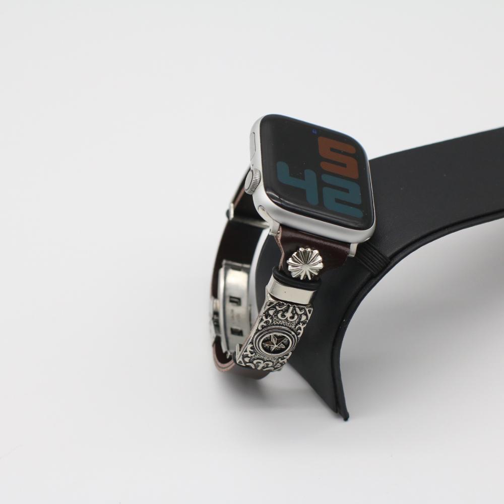 Armbanduhr aus geprägtem Leder im Retro-Stil – Vintage DIY Ersatz – universelles Armband