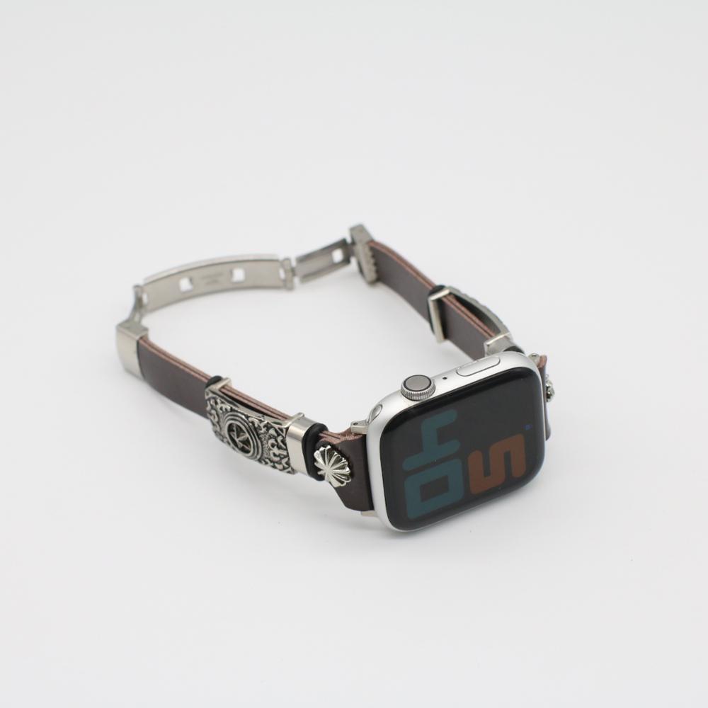 Armbanduhr aus geprägtem Leder im Retro-Stil – Vintage DIY Ersatz – universelles Armband