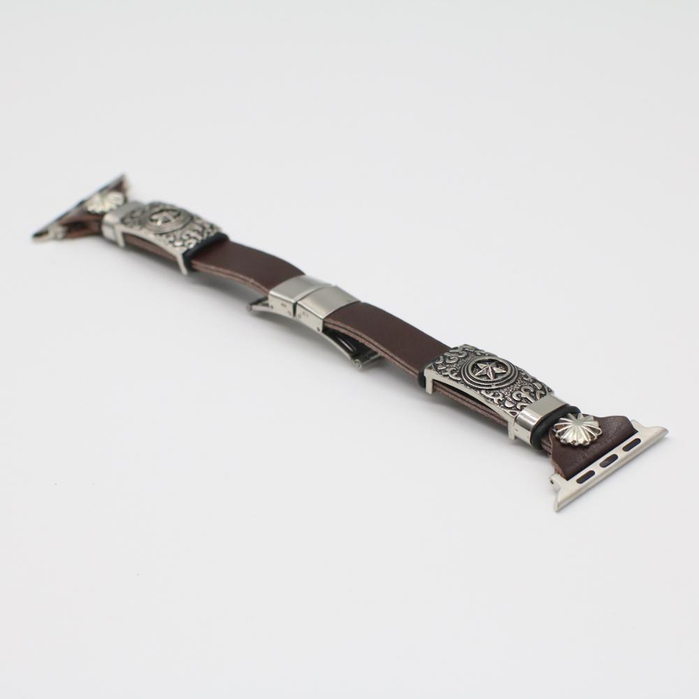 Armbanduhr aus geprägtem Leder im Retro-Stil – Vintage DIY Ersatz – universelles Armband