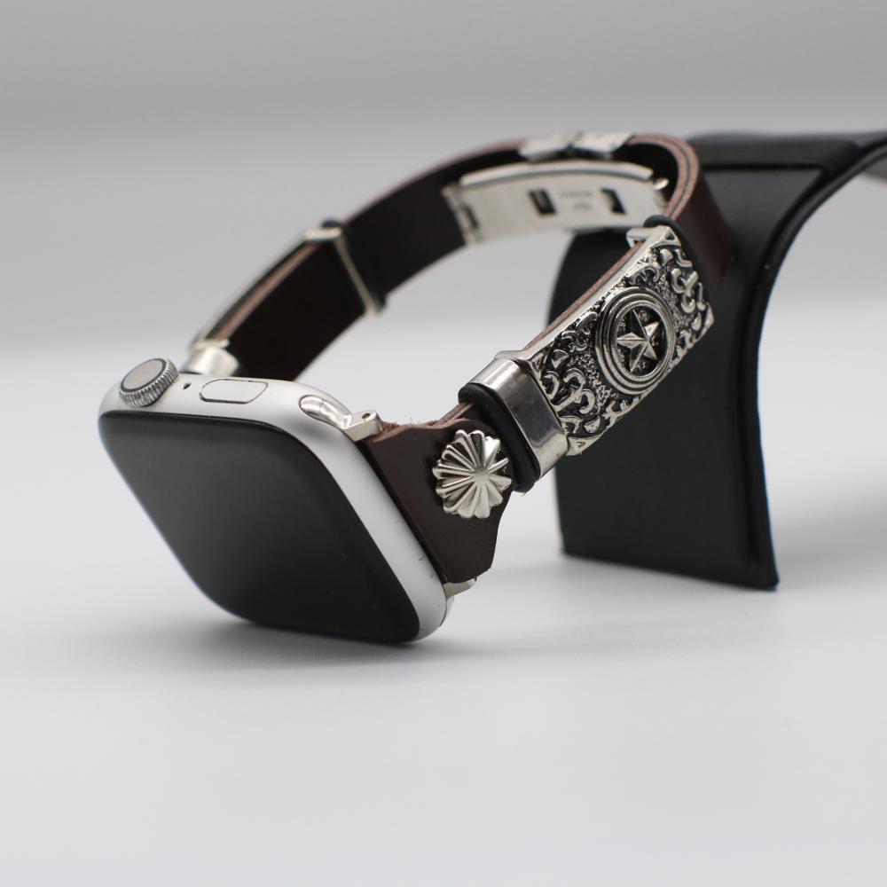 Armbanduhr aus geprägtem Leder im Retro-Stil – Vintage DIY Ersatz – universelles Armband