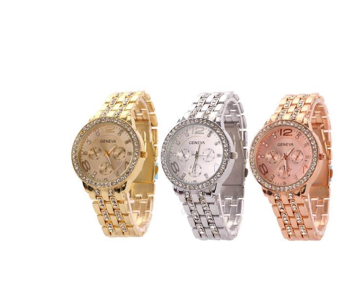 Montre Femme Strass Raffinée – Quartz Cristal Bracelet Luxe