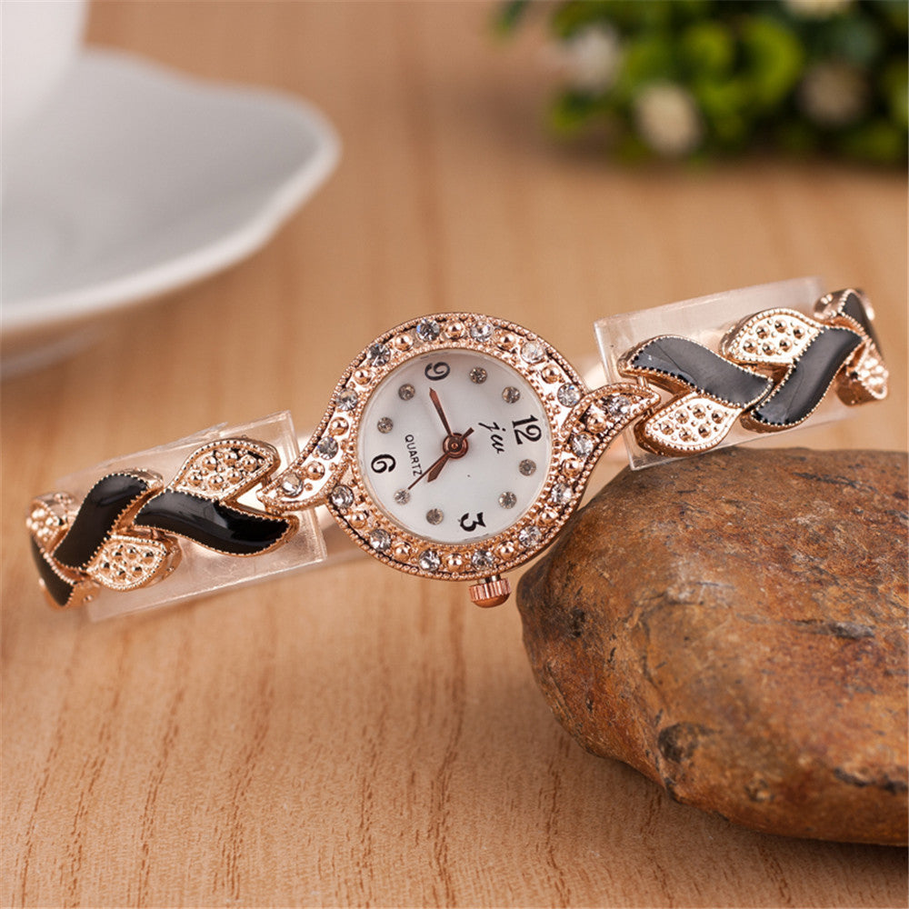 Montre Bracelet Feuille Quartz – Bijou Montre Femme Nature