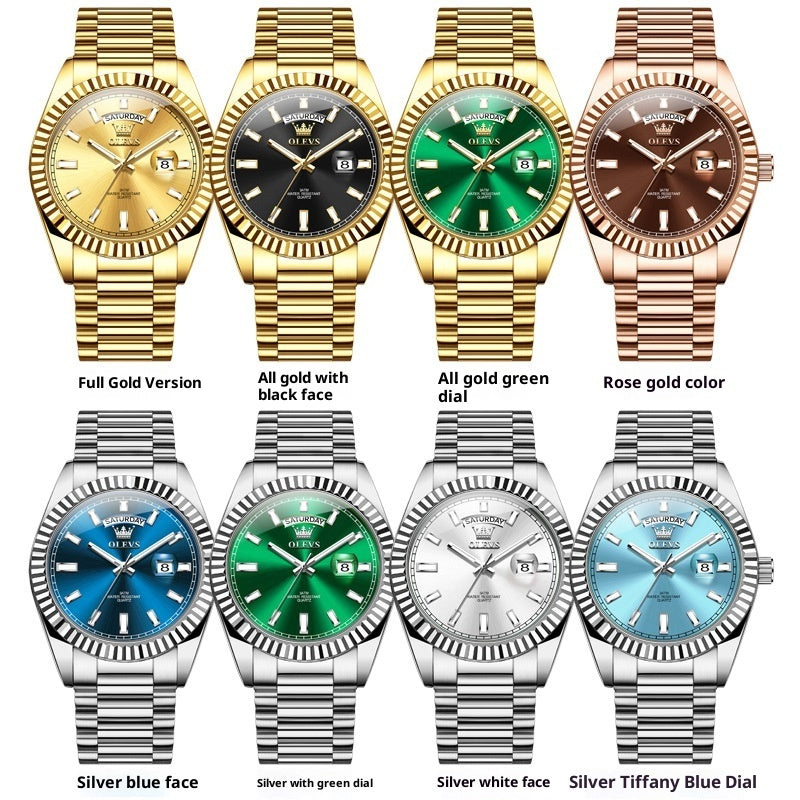 Montre Homme Lumineux Waterproof Business – Bracelet Acier Élégant