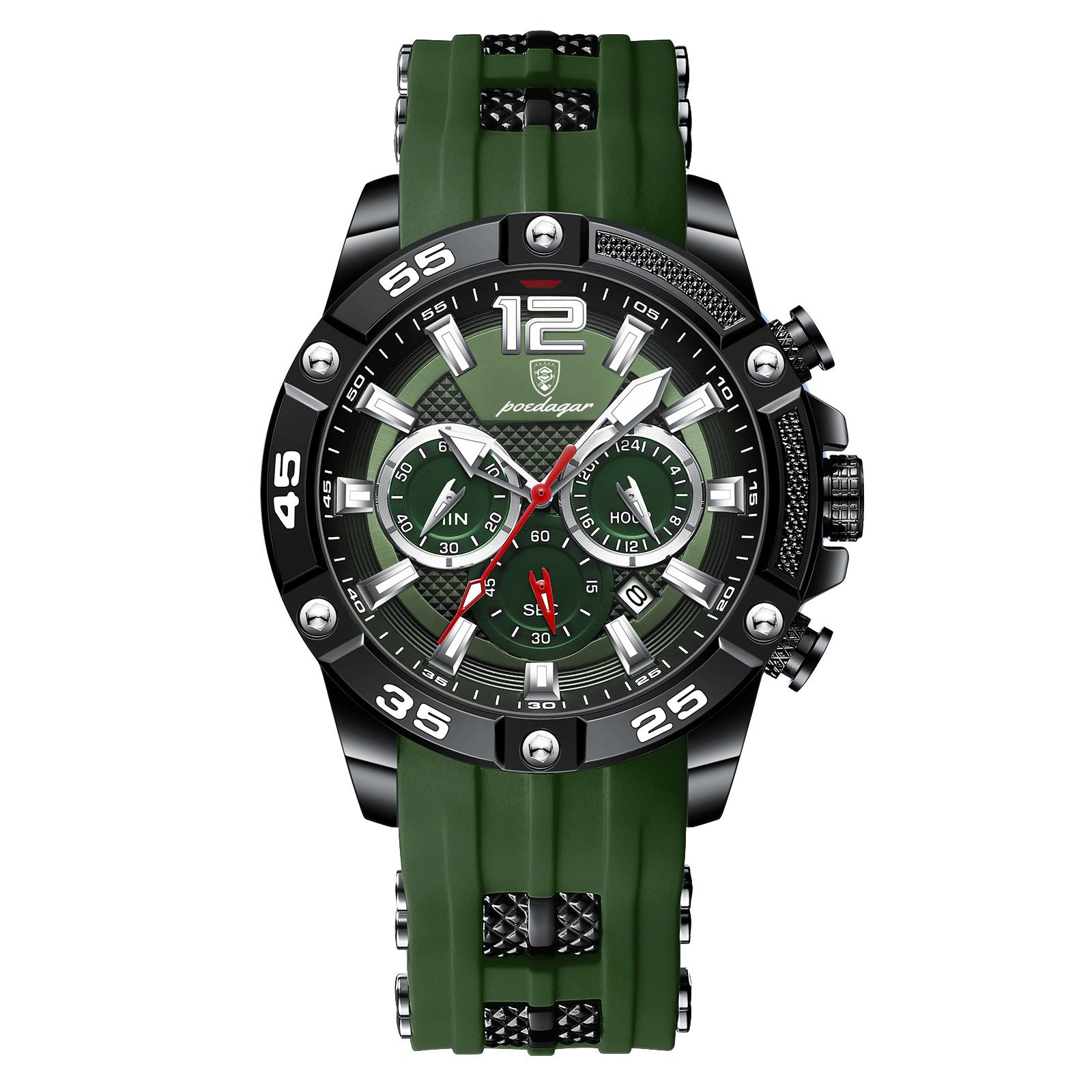Montre Homme Quartz Bracelet Silicone – Multifonction Fashion
