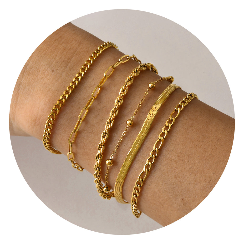 Stainless Steel Bracelet For Women Instagram-style Gold Color