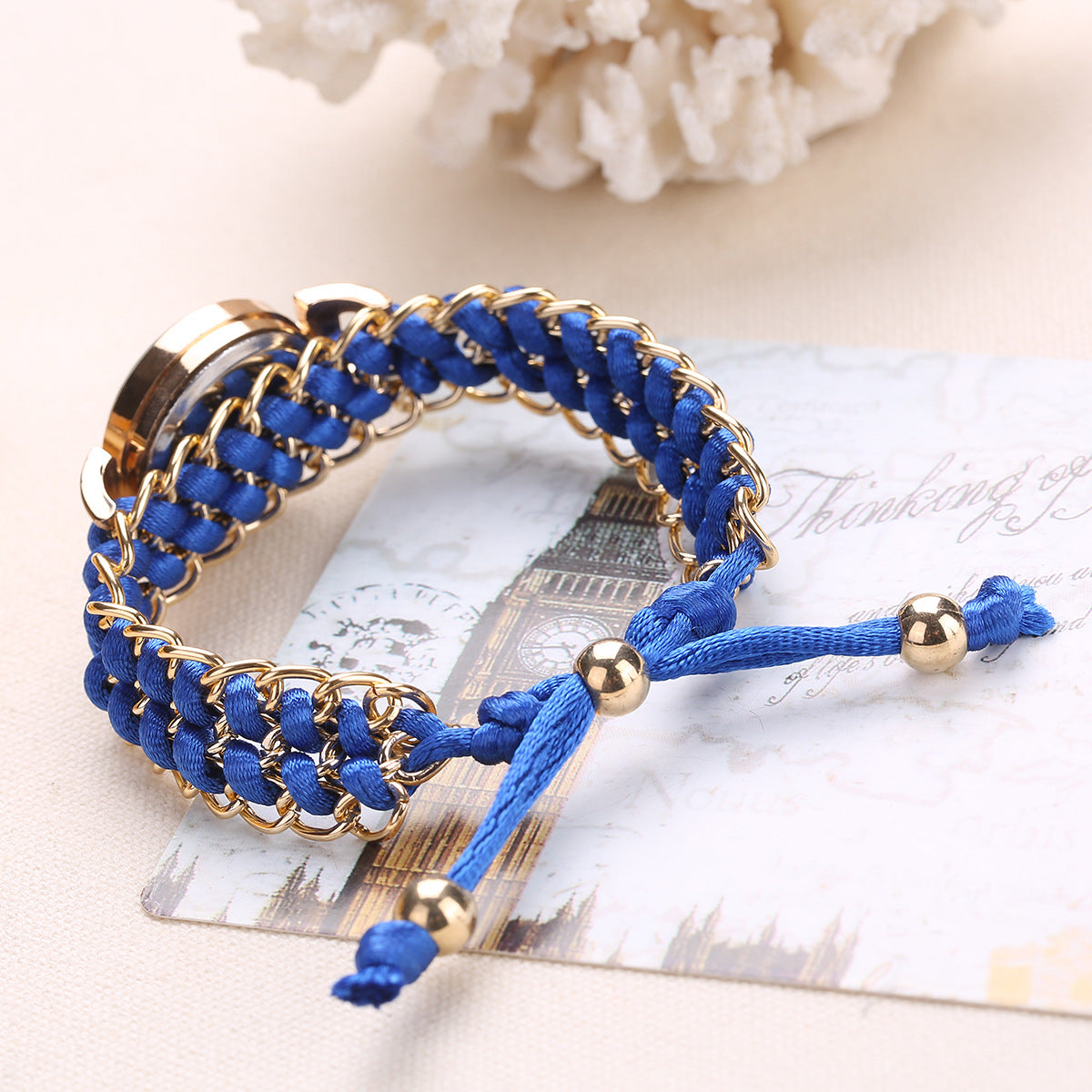 Montre Femme Bracelet Tressé – Quartz Analogique Style Casual Chic