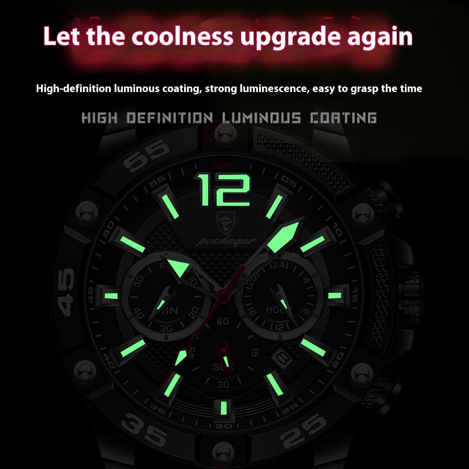 Montre Homme Quartz Bracelet Silicone – Multifonction Fashion