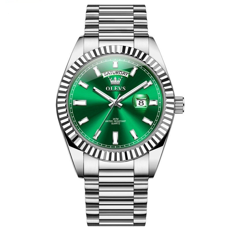 Montre Homme Lumineux Waterproof Business – Bracelet Acier Élégant
