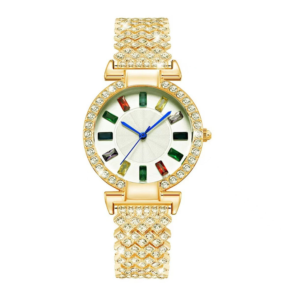 Montre Bracelet Femme Full Diamant – Quartz Fashion Polyvalent Luxe
