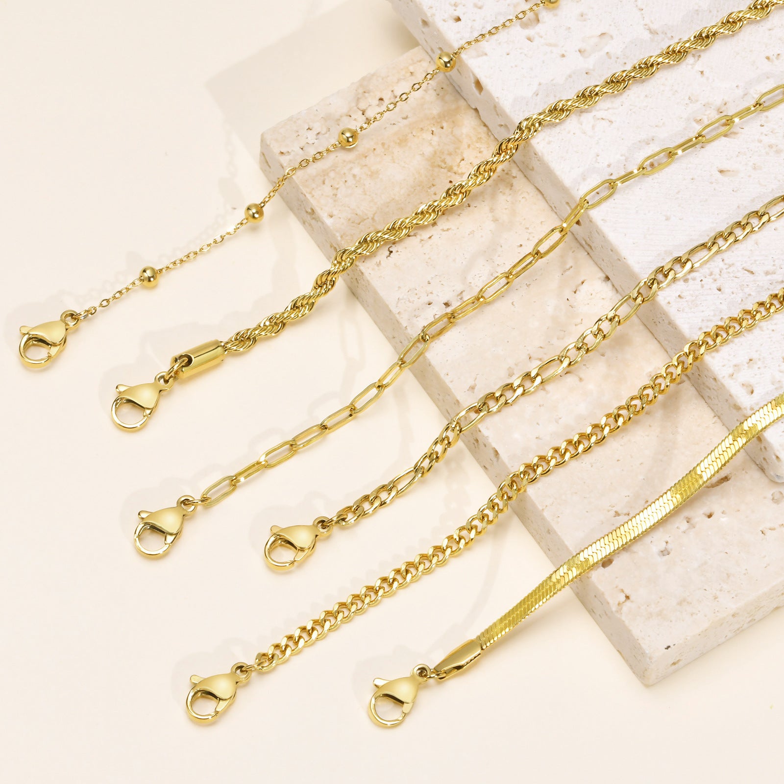 Stainless Steel Bracelet For Women Instagram-style Gold Color