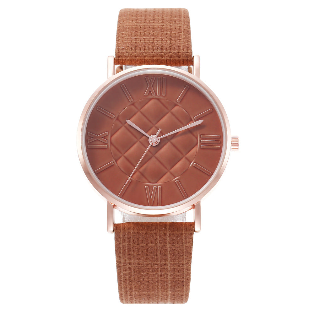 Montre Quartz Cadran Ananas Chiffres Romains – Design Fantaisie Femme