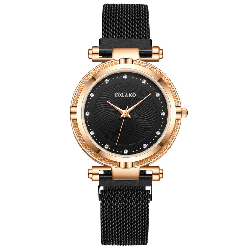 Montre Femme Diamant Magnétique – Quartz Bracelet Fantaisie Élégant