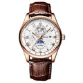 Montre Homme Quartz Lumineux Phase de Lune – Waterproof Bracelet Cuir