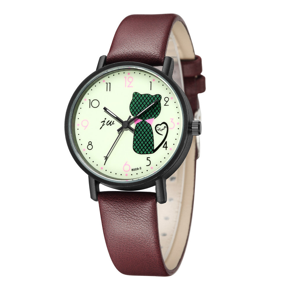 Montre Femme Chat Mignon – Quartz Casual Bracelet Fantaisie