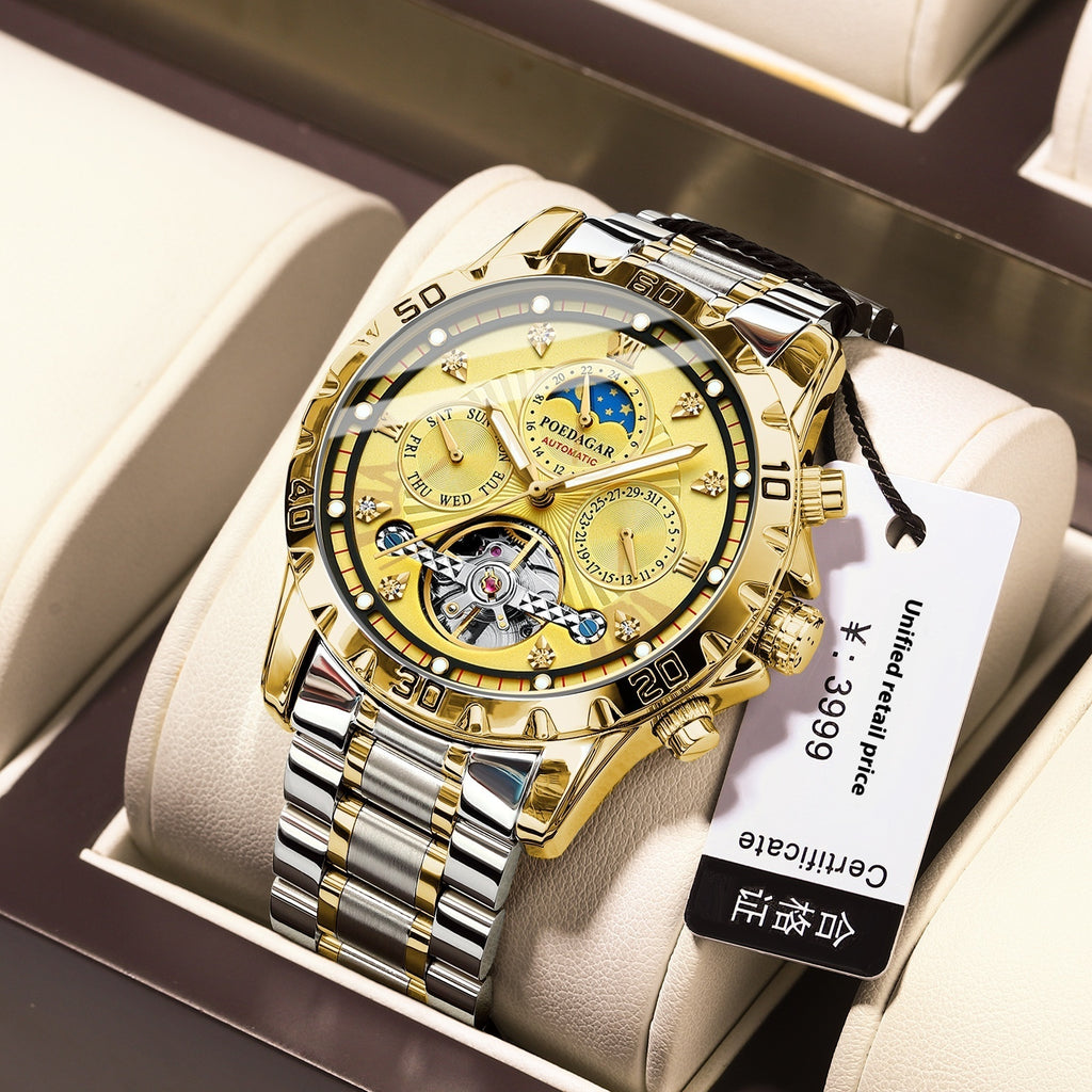 ntre Homme Mécanique Waterproof Luxe – Multifonction Acier
