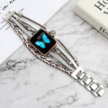 Armbanduhr aus Vintage-Leder mit Metall – Universelles Smartwatch-Armband