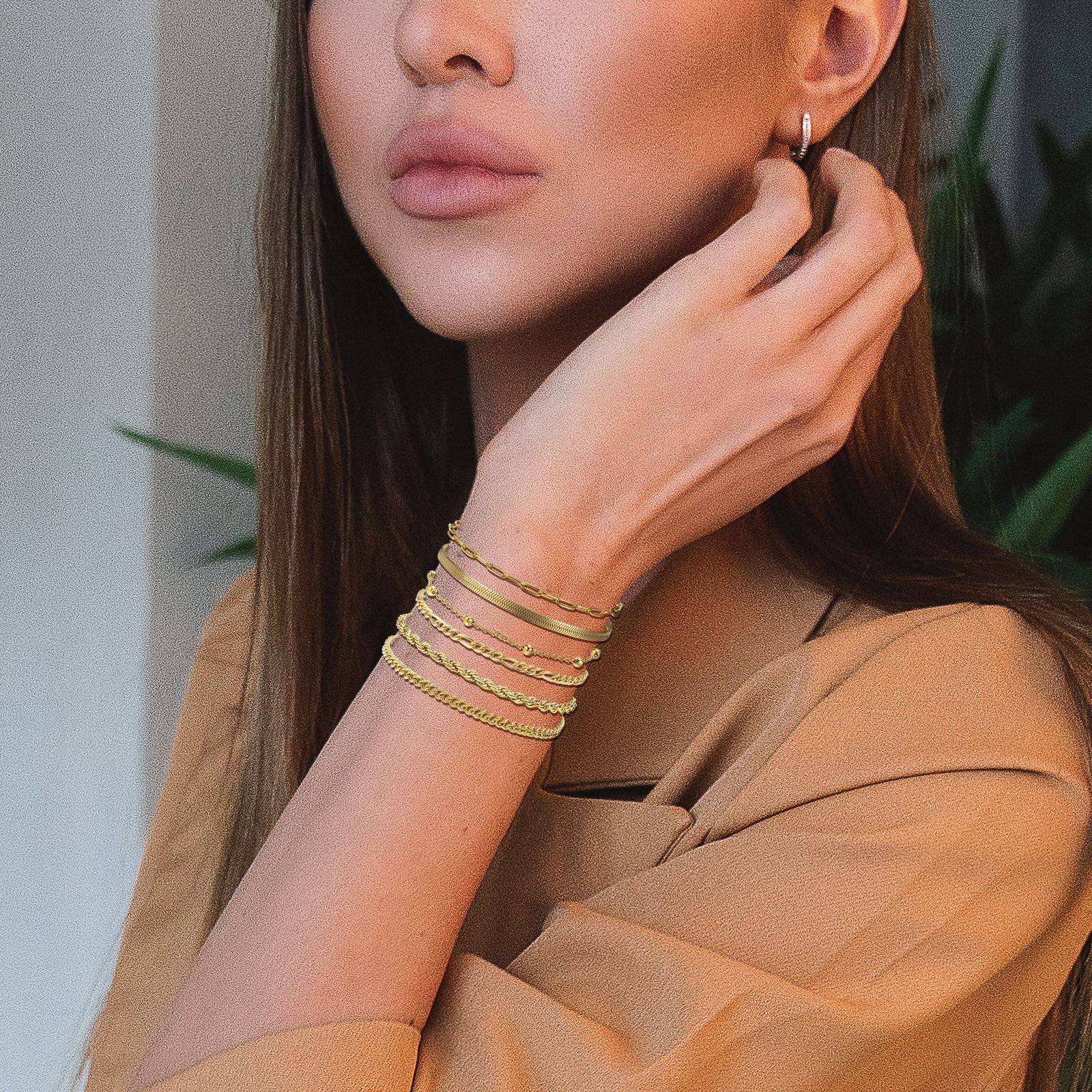 Stainless Steel Bracelet For Women Instagram-style Gold Color