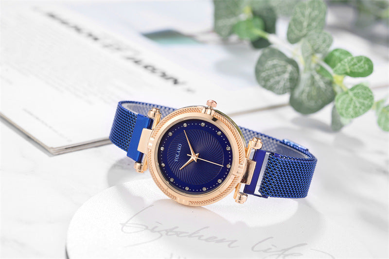 Montre Femme Diamant Magnétique – Quartz Bracelet Fantaisie Élégant