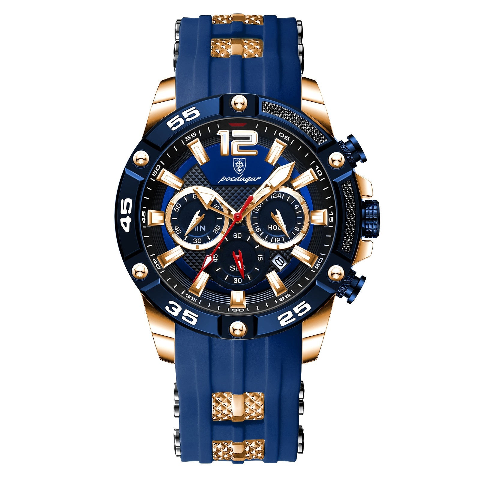 Montre Homme Quartz Bracelet Silicone – Multifonction Fashion