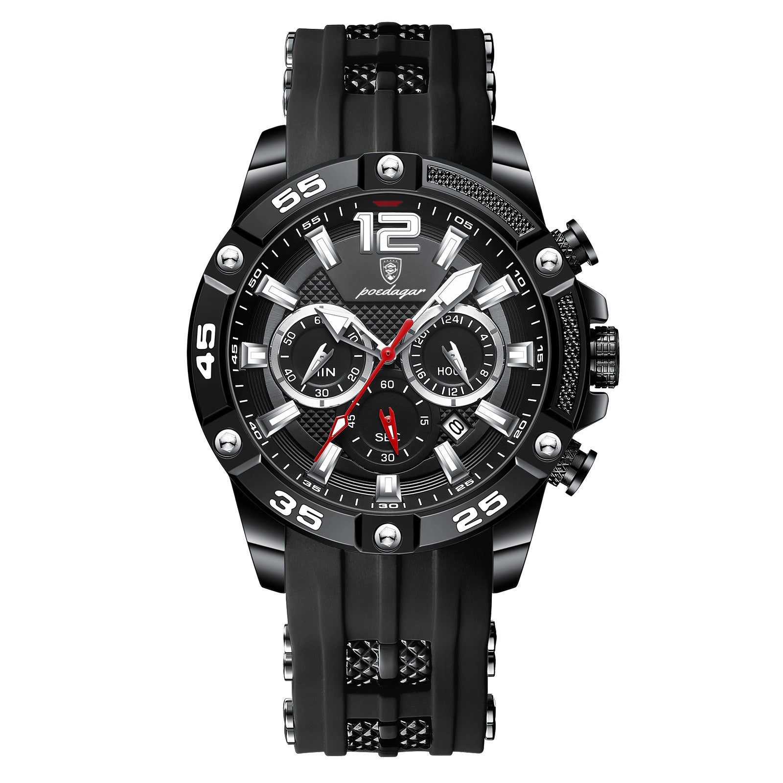 Montre Homme Quartz Bracelet Silicone – Multifonction Fashion
