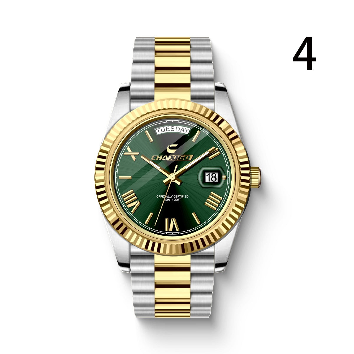 Montre Homme Acier Grand Cadran Quartz – Bracelet Fashion Luxe