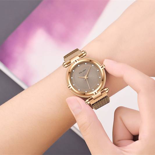 Montre Femme Diamant Magnétique – Quartz Bracelet Fantaisie Élégant