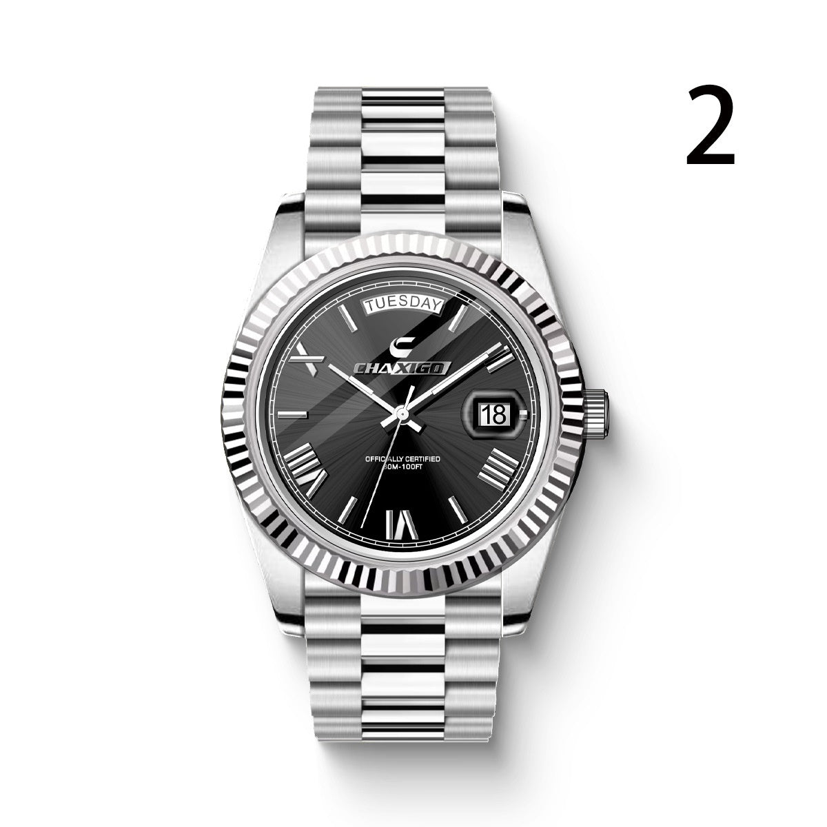 Montre Homme Acier Grand Cadran Quartz – Bracelet Fashion Luxe