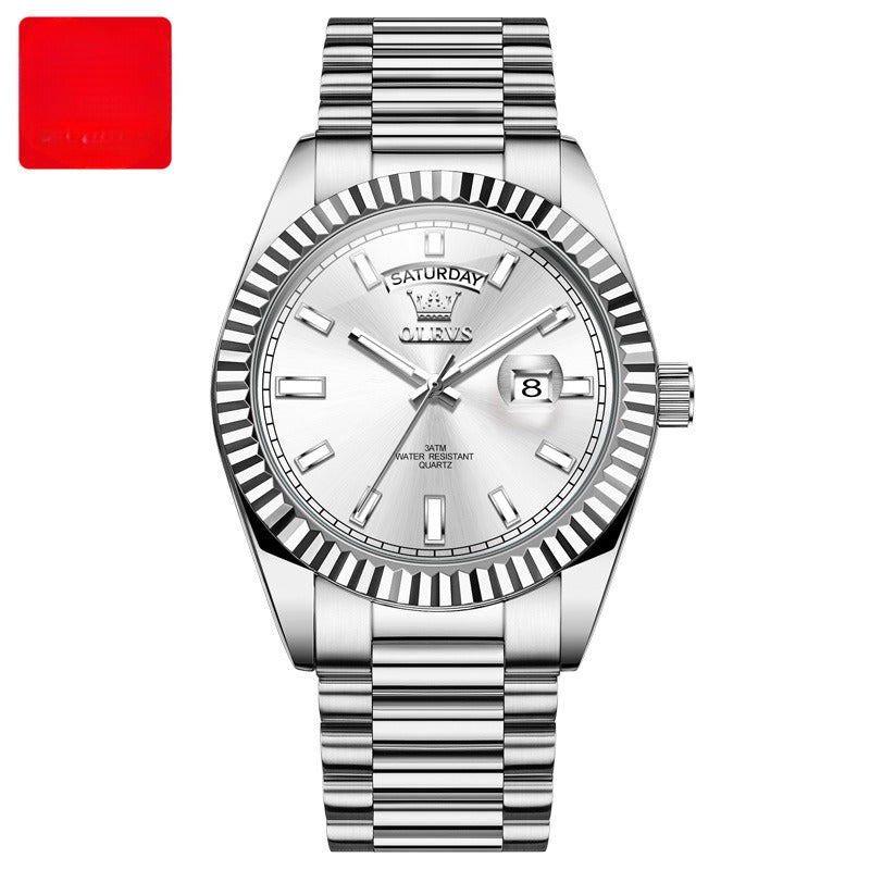 Montre Homme Lumineux Waterproof Business – Bracelet Acier Élégant