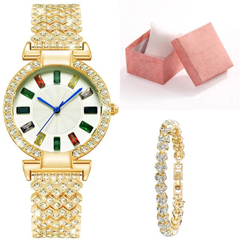 Montre Bracelet Femme Full Diamant – Quartz Fashion Polyvalent Luxe