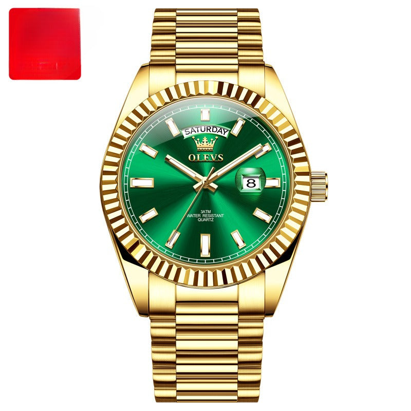 Montre Homme Lumineux Waterproof Business – Bracelet Acier Élégant